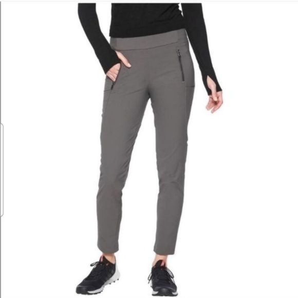 Athleta Pants - Athleta Headlands Hybrid Cargo Tight Fitted Pants Taupe Gray Sz 8